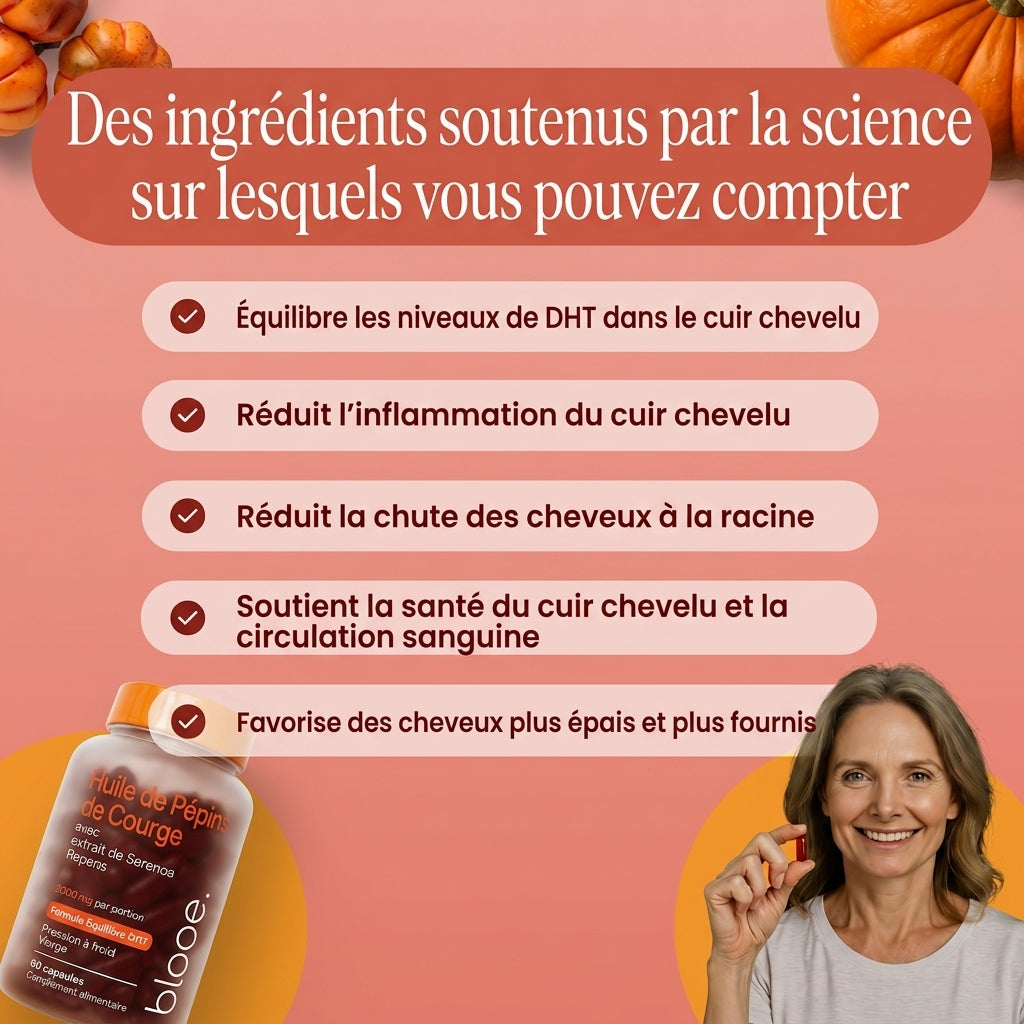 Huile de Pépins de Courge – Anti-Chute & Croissance des Cheveux