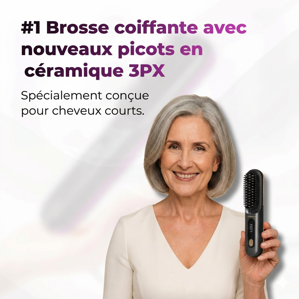 La PREMIÈRE brosse coiffante intelligente pour cheveux courts