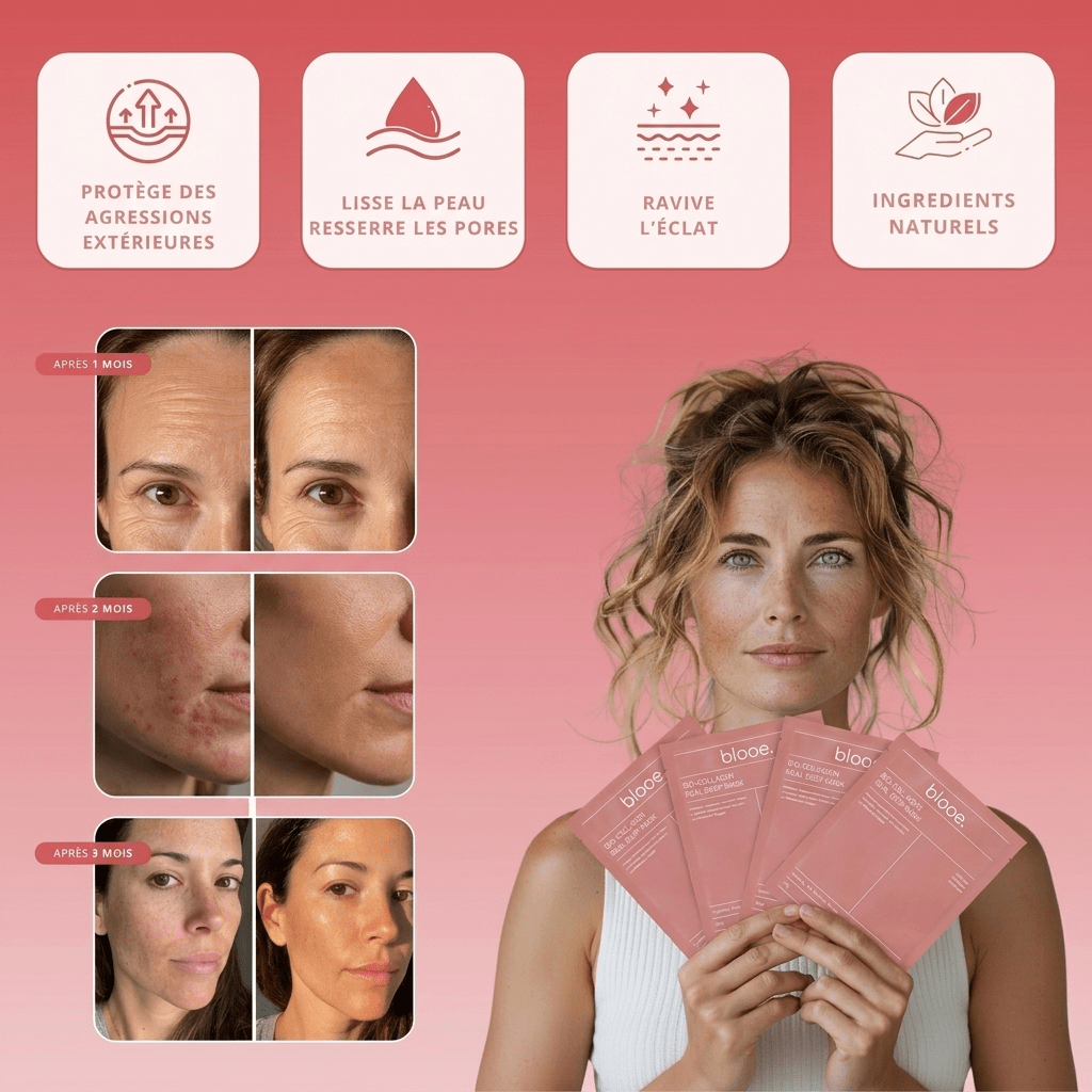 Masque bio-collagène visage - Blooe
