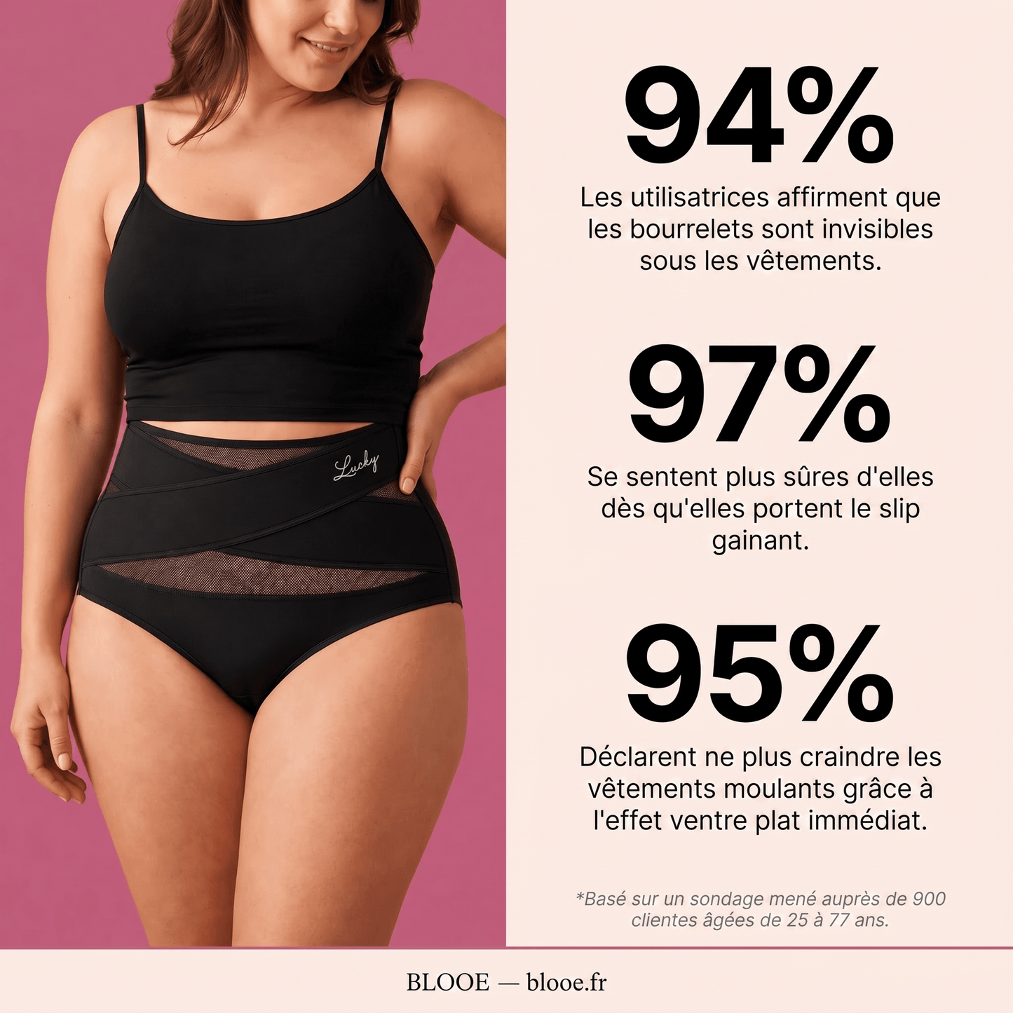 Culotte gainante taille haute - Effet ventre plat sans coutures