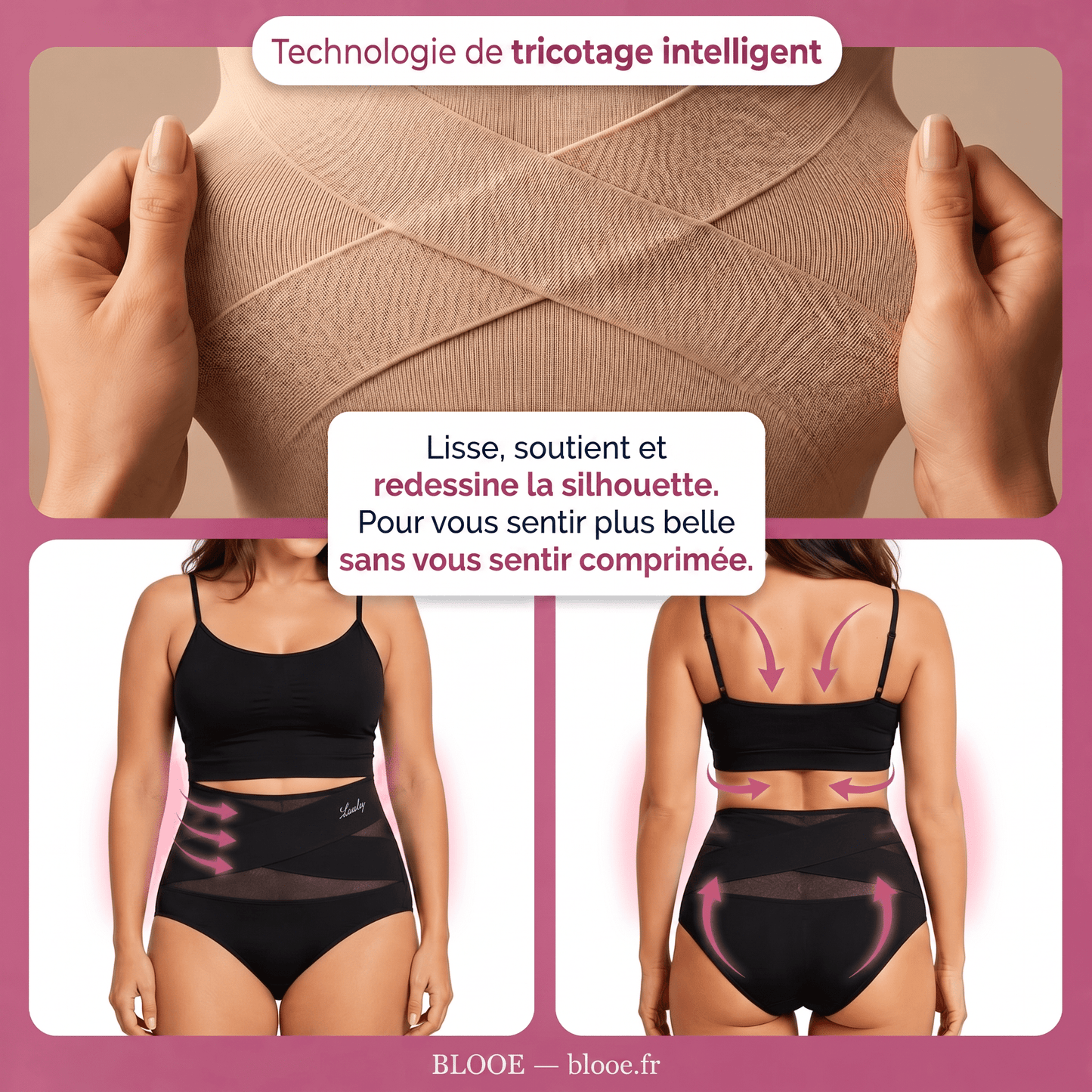 Culotte gainante taille haute - Effet ventre plat sans coutures