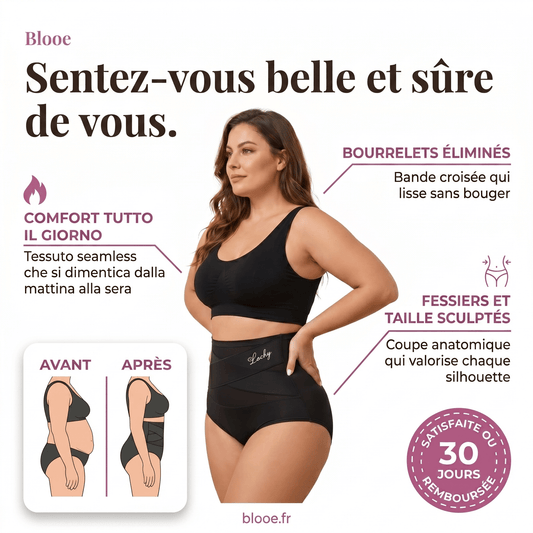 Culotte gainante taille haute - Effet ventre plat sans coutures